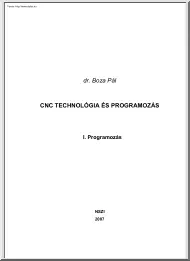 dr. Boza Pál - CNC Technológia és