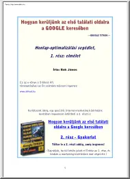 Bak János - Hogyan kerüljünk az első találati oldalra a Google keresőben?