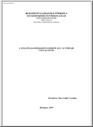Rácz Judit Veronika - A stratégiai