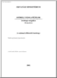 Közgazdaságtan érettségi tételek