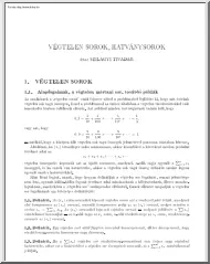 Szilágyi Tivadar - Végtelen sorok