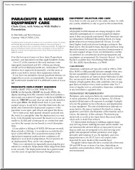 Kells-Parsons - Parachute and Harness Equipment Care