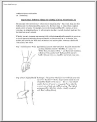 Dr. Cummiskey - Step by Step, A How to Manual for Guiding Someone With Vision Loss