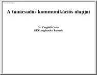 Dr. Czeglédi Csaba - A tanácsadás