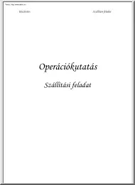 Joó Szilvia - Operációkutatás szállítási feladat
