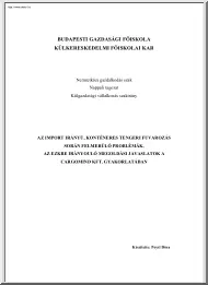 Poysl Dóra - Az import irányú, konténeres tengeri fuvarozás során felmerülő problémák és javaslatok