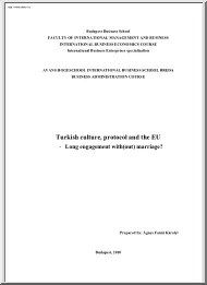 Ágnes Fanni Károlyi - Turkish culture, protocol and the European Union