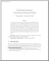 Kim-Peskin - 2-D Parachute Simulation by the Immersed Boundary Method
