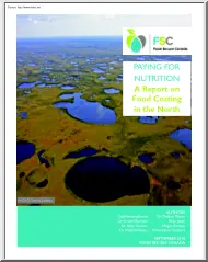A Report on Food Costing in the North, Paying for Nutrition