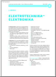 A munka világával kapcsolatos modulok, Elektrotechnika, elektronika