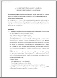 A kommunikáció speciális problémái, fejleszthetőségének lehetőségei
