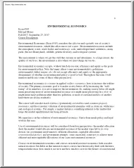 Edward Morey - Environmental Economics
