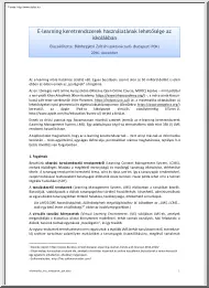 Bánhegyesi Zoltán - E-learning keretrendszerek használatának lehetősége az iskolákban