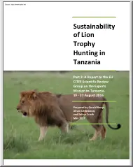 Benyr-Littlewood-Czirák - Sustainability of Lion Trophy Hunting in Tanzania