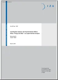 Bar-El-Tobol - Contribution Games and the End Game Effect, When Things Get Real, An Experimental Analysis