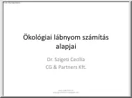 Dr. Szigeti Cecília - Ökológiai