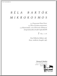 Bartók Béla - Mikrokosmos (kották)