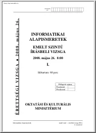 Informatikai alapismeretek emelt