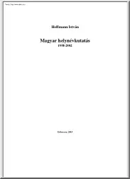 Hoffmann István - Magyar