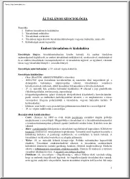 Általános szociológia