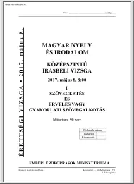 Magyar nyelv és irodalom közép