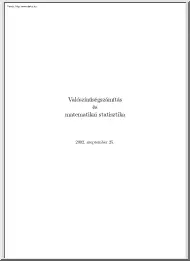 Valószínűségszámítás és matematikai statisztika