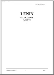 Lenin válogatott művei I