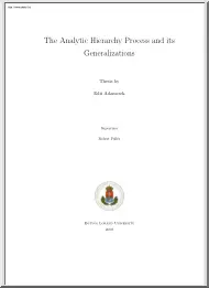 Adamcsek Edit - The Analytic Hierarchy Process and its Generalizations