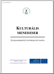 Kulturális menedzser, szakmaismertető információs mappa
