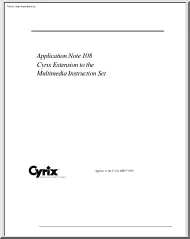 Cyrix Extension to the Multimedia Instructions Set