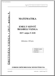 Matematika emelt szintű írásbeli