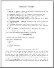 Decision Theory Overview