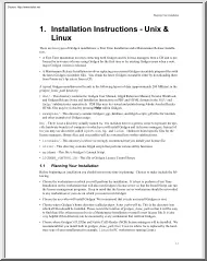 Installation Instructions, Unix and Linux