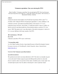 Pham Van Khoi - Vietnamese Agriculture, One Year Entering the WTO