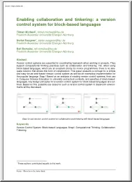 Enabling collaboration and tinkering, a version control system for block-based languages