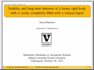 Stability and long-time behavior of a heavy rigid body with a cavity completely filled with a viscous liquid