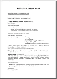 Reumatológia, ortopédia jegyzet