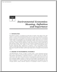 Environmental Economics, Meaning, Definition and Importance