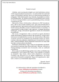 Sloszár József - Biblia, ami a kulisszák mögött van II.