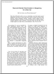 Ayres-Siegelman - Race and Gender Discrimination in Bargaining for a New Car