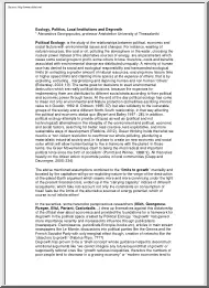 Alexandros Georgopoulos - Ecology, Politics, Local Institutions and Degrowth