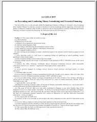 Act LIII of 2017 on Preventing and Combating Money Laundering and Terrorist Financing