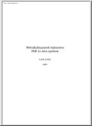 Ivánfi Zoltán - Webalkalmazások fejlesztése PHP és JAVA nelven