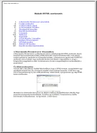 Haladó HTML szerkesztés Dreamweaver-rel