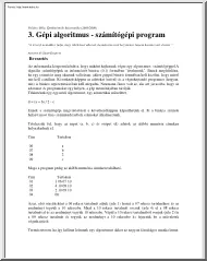 Gépi algoritmus, számítógépi