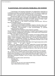 A pszichológia, mint tudomány