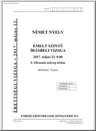 Német emelt szintű írásbeli