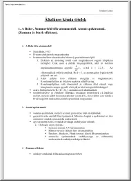 Általános kémia tételek