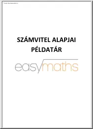 Számvitel alapjai példatár