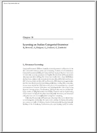 Bernardi-Bolognesi-Seidenari - Learning an Italian Categorial Grammar